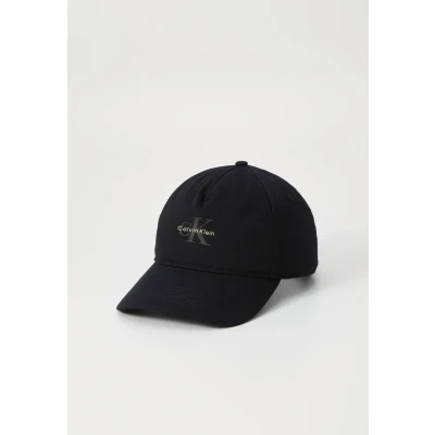 Image of Calvin Klein Jeans Monologo Printed Baseball Unisex Cap, Size: One Size, Black