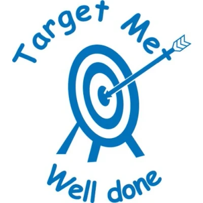 Image of &quot;Target Met&quot; Self inking teacher reward stamp X12035