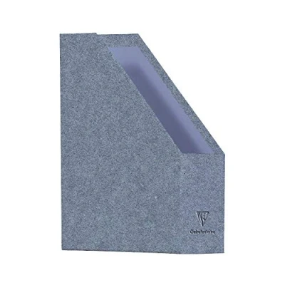 Image of Clairefontaine 83521C A Cardboard Magazine Rack covered with Jeans Paper 25x10x32.5 cm Jeans&amp;Cocoa Collection