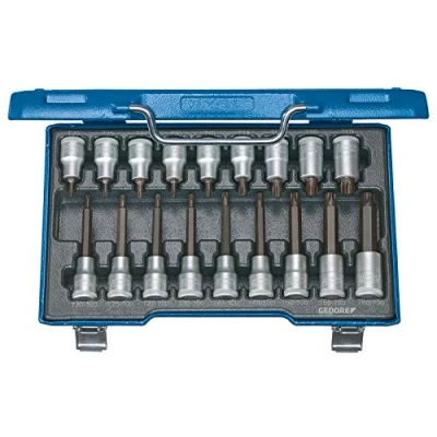 Image of Gedore Screwdriver bit socket set 1/2&quot; 18 pcs TORX T20 60