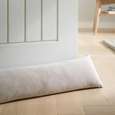 Image of Catherine Lansfield Wilson Velvet Door Draught Excluder Grey