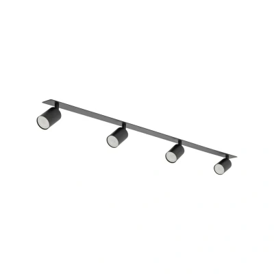 Image of Nex Flush Mount Ceiling Spotlight Bar Black 4xGU10