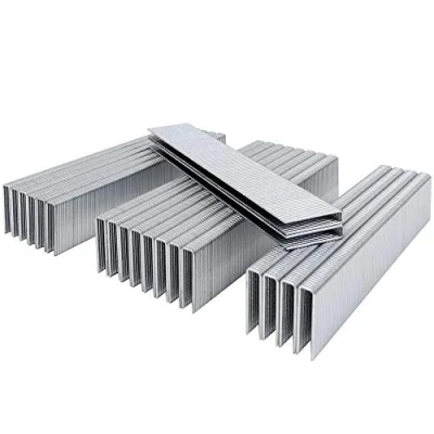 Image of DEUBA® 5000pc 5.8mm x 25mm Staples Galvanised 50 100 Staple Strips U Type for Battery Powered Staplers, Electric Compressed Air Pneumatic Staplers Tackers