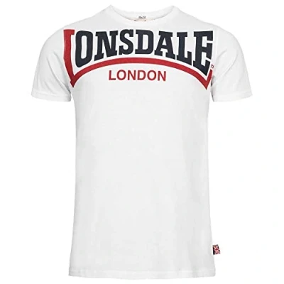 Image of Lonsdale London Men&#039;s Creaton Slim Fit T Shirt White