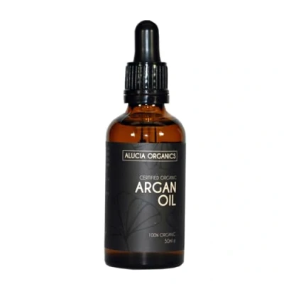 Image of ALUCIA ORGANICS Certified Organic Argan Oil 50ml 100% Pure for Face, Body &amp; Hair Natural, Cold Pressed Unrefined Vegan Cruelty Free