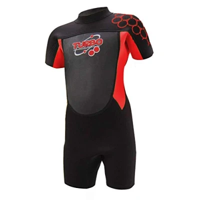 Image of TWF Kid&#039;s Turbo Shortie Wetsuit, Red, Size K07 1511 02