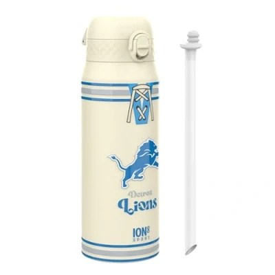 Image of Ion8 NFL x Sports Thermal Water Bottle with Removable Straw, 750ml/24oz, Leak proof Vacuum Insulated Drinking Bottle, Lions