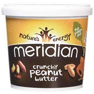Image of (10 PACK) Meridian Org Crunch Peanut ButterNoSalt MER 32565050 1000g 10 PACK BUNDLE