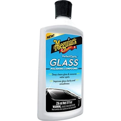 Image of Meguiar&#039;s G8408EU Perfect Clarity glass Polishing compound 235ml a heavy duty cleaning