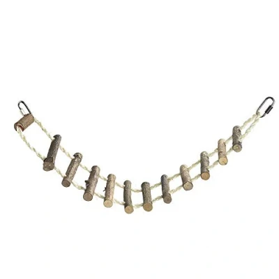 Image of Natural Sisal Rope and Log Bridge Parrot Toy Large