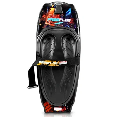 Image of Serenelife Kneeboard, Water Sport Kneeboard with Hook for Children and Adults, Black / Red