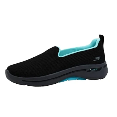 Image of Skechers Go Walk Arch Fit Unify Black/Aqua 10.5 M