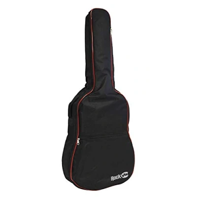 Image of RockJam DGB 02 Padded Acoustic Guitar Bag with Carry Handle and Shoulder Strap, Black