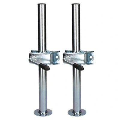 Image of AB Tools 2 PACK 34mm Prop Drop Stand 460mm Long for Trailer Jockey Leg &amp; Clamp