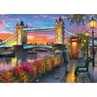 Image of Ravensburger Tower Bridge at Sunset 1000 Piece Jigsaw Puzzles for Adults and Kids Age 12 Years Up London UK