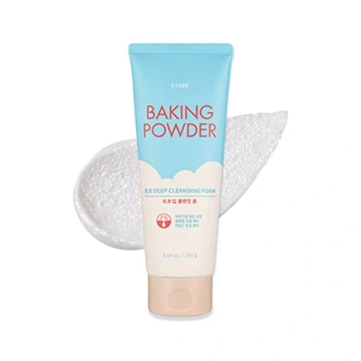 Image of Etude House Baking Powder B.B Deep Cleansing Foam, 5.4 fl.oz.(160ml) (21AD) Perfect and Peeling, Removes Pore Waste Dead Skin Cells