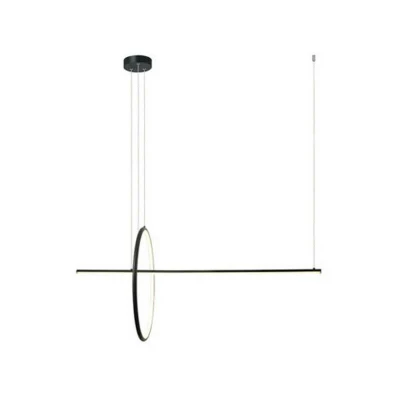 Image of Templos LED Ceiling Pendant Light 48W 3000K AluminÎ¹um Dimming Black