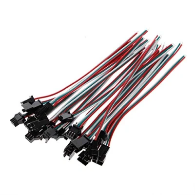 Image of Buwei 10 Pairs 3 Pin JST SM Male Female Plug Connector Cable For WS2812B WS2812 WS2811 LED Strip Lamp
