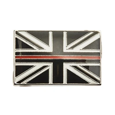 Image of Thin Red Line Union Jack UK GB Metal Tie Pin Lapel Badge