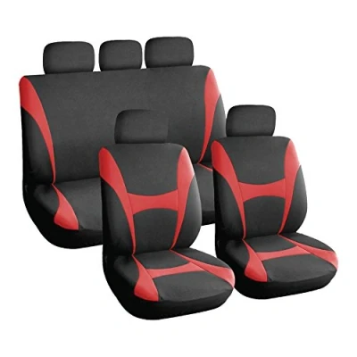 Image of Xtremeauto® Universal Full Car Front And Rear Seat Cover Protectors Set Durable (Red)
