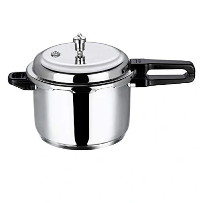 Image of Vinod Pressure Cooker Stainless Steel, Outer Lid Induction Base Cooker,Indian, Sandwich Bottom, Cooking, Soups, and Rice Recipes, Quinoa (7 Litres)&#039; Litres)