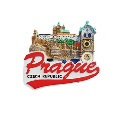 Image of 3D Prague Czech Republic Fridge Magnet Souvenir Gift Magnetic Sticker Collection