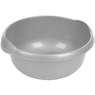 Image of 32cm High Grade Plastic Round Bowl Kitchen Sink,Basin Mixing, Washing Up Tidy Organizer (Soft Grey)