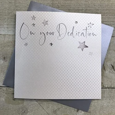 Image of White Cotton Cards On Your Dedication Stars Handmade Card, PD123