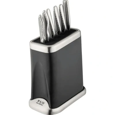Image of Global G FIRE7B Fire Hi 7 Piece Knife Block Set