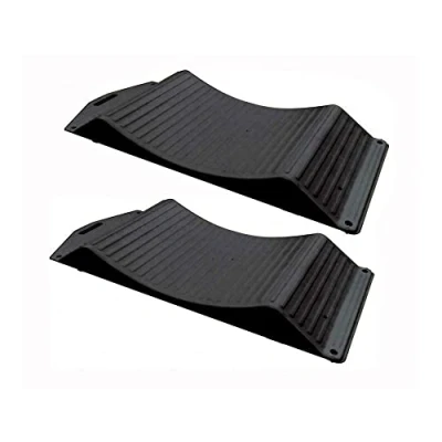 Image of UKB4C 2 X Tyre Saver Round Wheel Stop Leveller Ramp Prevent Flat Spots Caravan Motorhome Car Trailer Camper Van