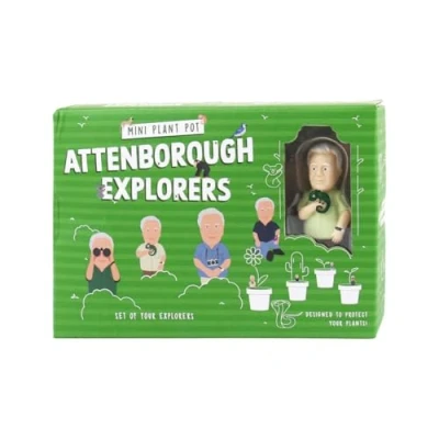 Image of Gift Republic Attenborough Explorers Plant Markers These Will Look After Your Plants, 9.5x14.5x3.5 cm, Green