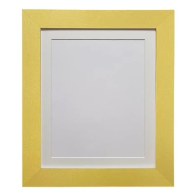 Image of FRAMES BY POST H7 Picture Photo Frame Plastic Glass Gold with Ivory Mount 24 x 18 Image Size 12 Inch