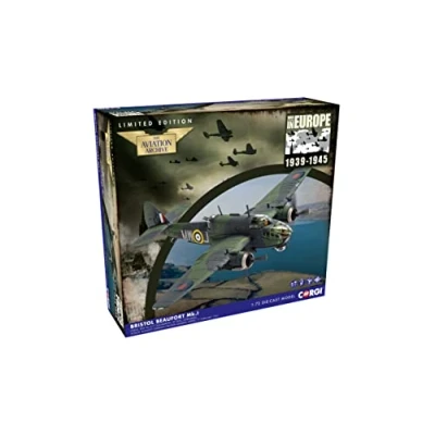 Image of Corgi AA28902 Bristol Beaufort Mk.1, 217 Sqn RAF, ‘Admiral Hipper’ Attack Model Airplane Diecast Planes &amp; Aircraft Models for Ages 5+, Die Cast Plane, Toy Airplanes Gift Aviation Fans
