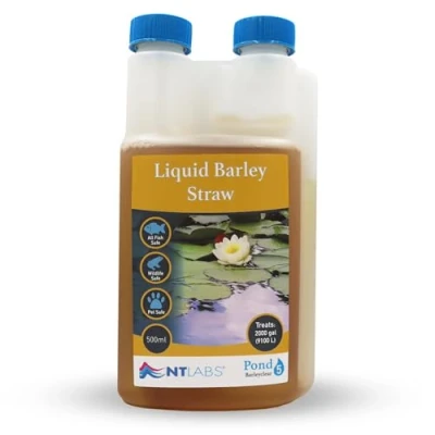 Image of NT Labs Pond Barleyclear, Liquid Barley Straw, Natural Controlof Green Algae and Blanket Weed in Ponds, Targets Water, by Consuming Phosphates Water(500ml)