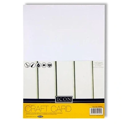 Image of Premier Stationery Icon A4 160gsm White Craft Card. 50 Sheets.