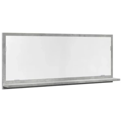 Image of vidaXL Bathroom Mirror Cabinet Wall Mounted, Concrete Grey, Engineered Wood, 90x11x37 cm Modern Design with Fixed Shelf &amp; Ample Storage