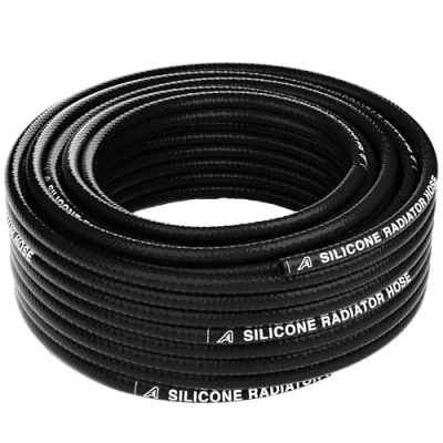 Image of 16mm ID Silicone 2 Ply Heater Radiator Hose 4 Metre Length Black