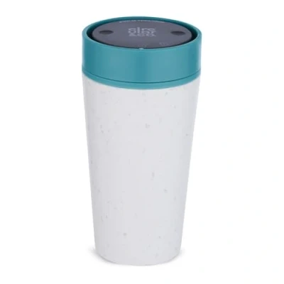 Image of Circular &amp; Co Insulated Reusable Coffee Cup 12oz/340ml Medium Travel Mug 100% Leakproof Lockable Push Top, One Hand Open, 360 Drinking Tumbler Recyclable BPA Free, Dishwasher Safe