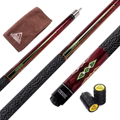 Image of CUESOUL 58 Inch Hardwood Canadian Pool Cue 19 21oz Billiard Stick with Irish Wrap (CSPC015)