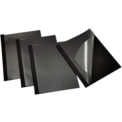 Image of RAYSON Thermal Binding Cover, 6mm, 55 Sheets Capacity, A4, Black, Pack of 25