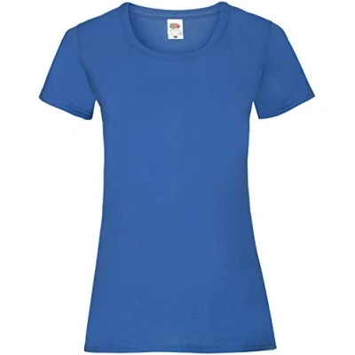 Image of FRUIT OF THE LOOM Women&#039;s Valueweight Short Sleeve T Shirt, Royal, M UK