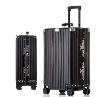 Image of Meoky Metal Suitcase Aluminium Silver Carry on with Spinner Wheels,6,29in