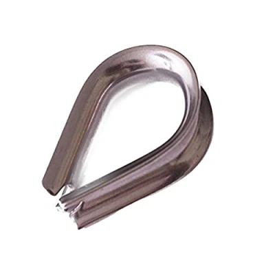 Image of Merriway BH04994 (2 Pcs) Wire Rope Thimbles, M4 (5/32 inch) A2 316 Marine Grade Stainless Steel Pack of 2 Pieces