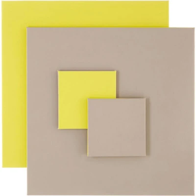 Image of Premier Housewares Placemats and Coaster Set, Cardboard, PU Polyurethane, Grey &amp; Green, One Size