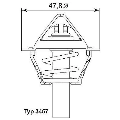 Image of 2712000015, 2712030375, A2712030375 Engine thermostat WAHLER 3457.90D 90C with gaskets/seals MERCEDES BENZ: C Class Coupe, E Saloon