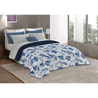 Image of Italian Bed Linen MB HOME ITALY “Fantasy Winter quilt, Foglie, 170x260 cm