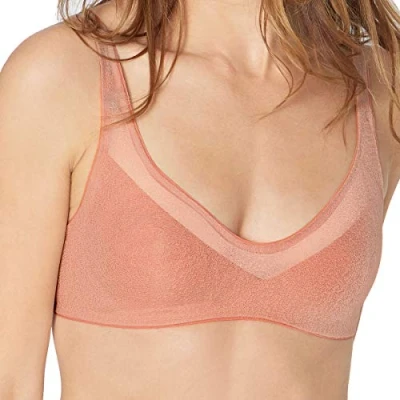 Image of Sloggi Womens OXYGENE Soft Cup Bra Grey Polyamide Size X Small