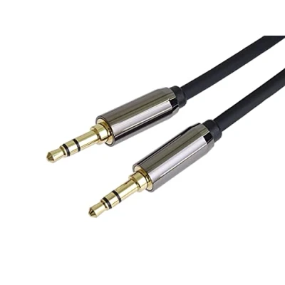 Image of PremiumCord Stereo HQ Jack Cable 3.5 mm, Plug Male to Male, Aux Headset Audio Connection Cable, Shielded, Metal Connector, M/M, Length 1.5 m