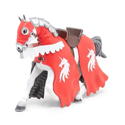 Image of Papo 39781 Figurine Horse of unicorn knight with spear, Multicolor