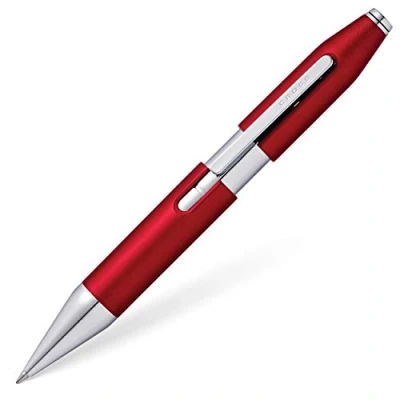 Image of CROSS X Crimson Red Rollerball Pen with Chrome Appointments incl. Premium Gift Box / Refillable Gel Ink